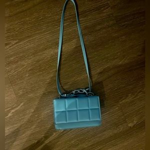 Blue cross body purse